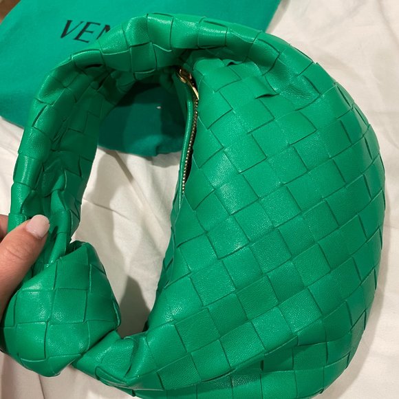 Bottega Veneta mini Jodie Leather bag parakeet green color Intrecciato design - Picture 8 of 12
